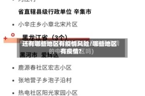 还有哪些地区有疫情风险/哪些地区有疫情?