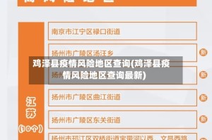 鸡泽县疫情风险地区查询(鸡泽县疫情风险地区查询最新)