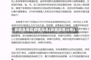 安徽各地区疫情排名(安徽疫情分布)