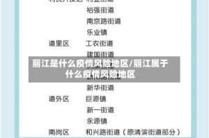 丽江是什么疫情风险地区/丽江属于什么疫情风险地区