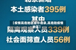 【疫情高危地区提示语录,高危险疫情地区】