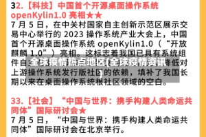 全球疫情热点地区(全球疫情资讯)
