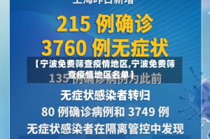 【宁波免费筛查疫情地区,宁波免费筛查疫情地区名单】