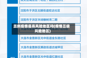 三例疫情是高风险地区吗(疫情三级风险地区)