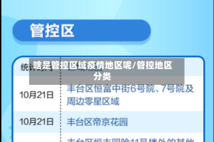 啥是管控区域疫情地区呢/管控地区分类