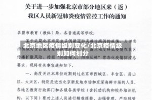 北京地区疫情级别变化/北京疫情级别如何划分