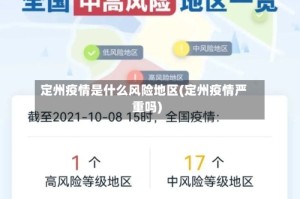 定州疫情是什么风险地区(定州疫情严重吗)