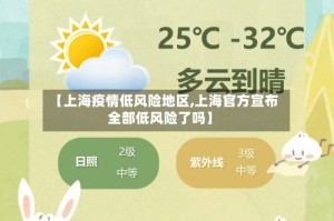 【上海疫情低风险地区,上海官方宣布全部低风险了吗】