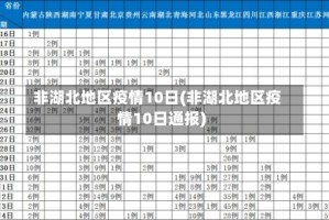 非湖北地区疫情10日(非湖北地区疫情10日通报)