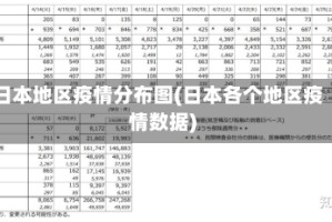日本地区疫情分布图(日本各个地区疫情数据)