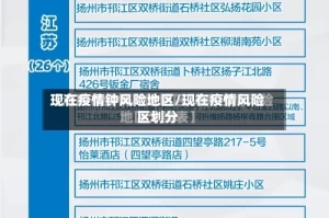 现在疫情钟风险地区/现在疫情风险区划分