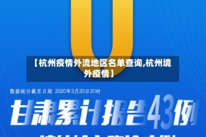【杭州疫情外流地区名单查询,杭州境外疫情】