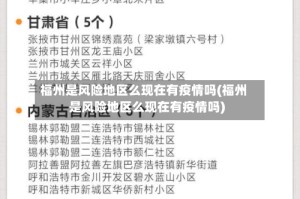 福州是风险地区么现在有疫情吗(福州是风险地区么现在有疫情吗)