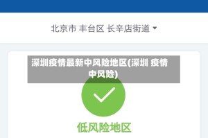 深圳疫情最新中风险地区(深圳 疫情 中风险)