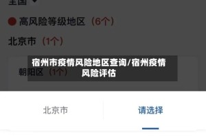 宿州市疫情风险地区查询/宿州疫情风险评估