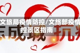 地区文旅局疫情防控/文旅部疫情防控景区指南