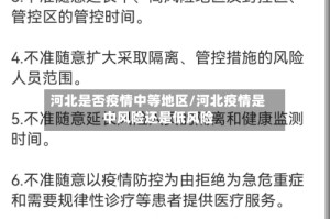 河北是否疫情中等地区/河北疫情是中风险还是低风险