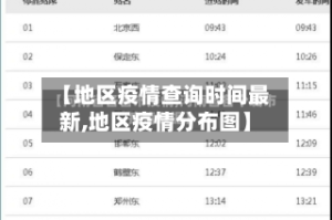 【地区疫情查询时间最新,地区疫情分布图】
