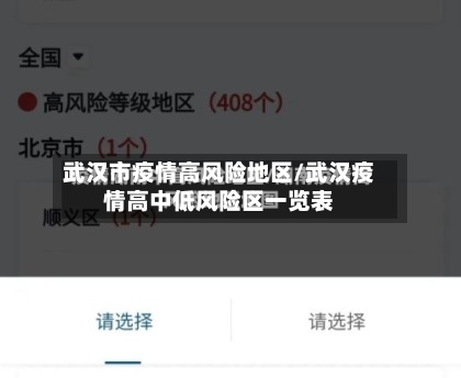 武汉市疫情高风险地区/武汉疫情高中低风险区一览表-第3张图片