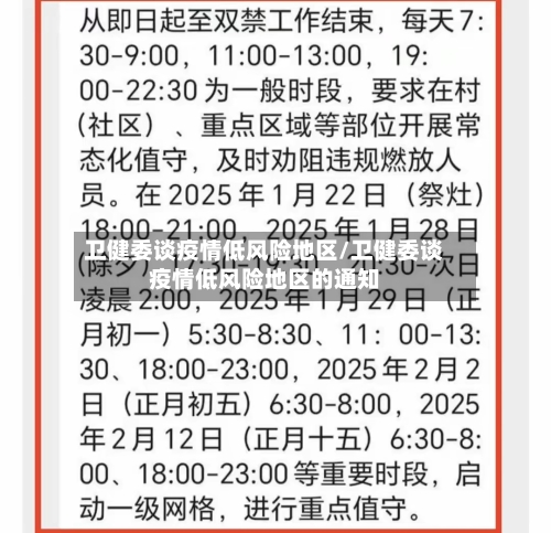 卫健委谈疫情低风险地区/卫健委谈疫情低风险地区的通知-第1张图片