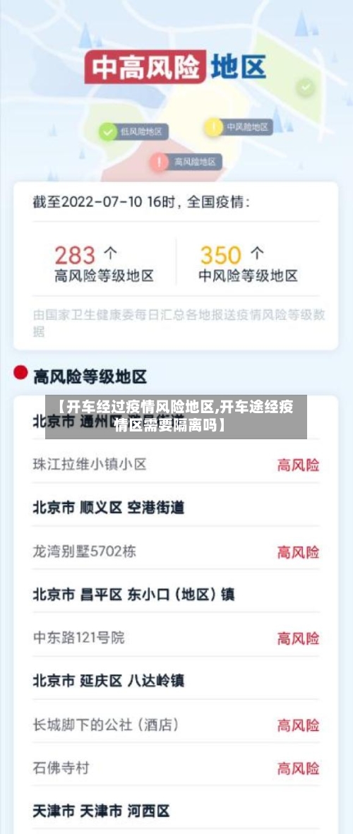 【开车经过疫情风险地区,开车途经疫情区需要隔离吗】-第1张图片