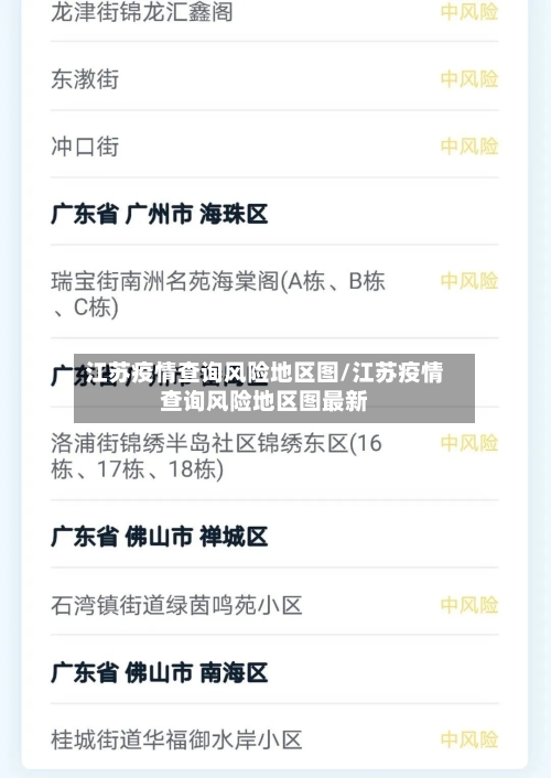 江苏疫情查询风险地区图/江苏疫情查询风险地区图最新-第2张图片