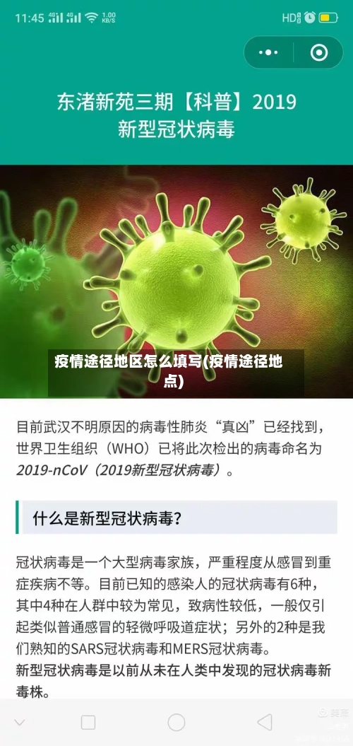 疫情途径地区怎么填写(疫情途径地点)-第2张图片