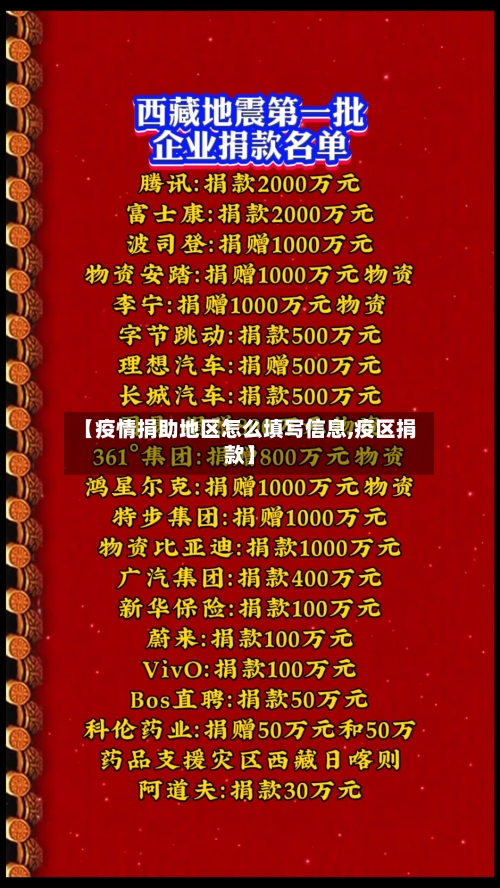 【疫情捐助地区怎么填写信息,疫区捐款】-第1张图片