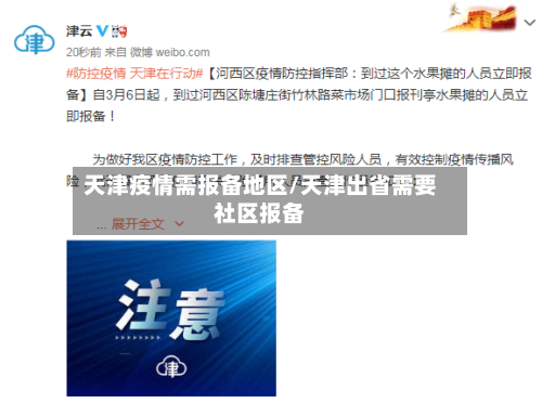 天津疫情需报备地区/天津出省需要社区报备-第2张图片