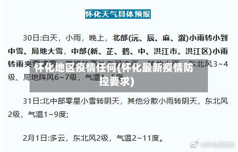 怀化地区疫情任何(怀化最新疫情防控要求)-第1张图片