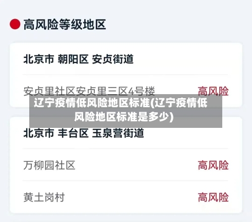 辽宁疫情低风险地区标准(辽宁疫情低风险地区标准是多少)-第1张图片