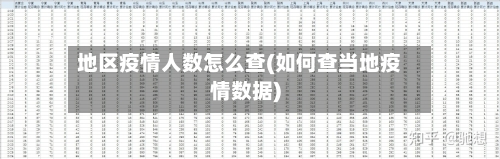 地区疫情人数怎么查(如何查当地疫情数据)-第2张图片