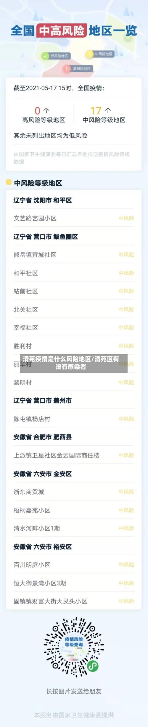 清苑疫情是什么风险地区/清苑区有没有感染者-第1张图片
