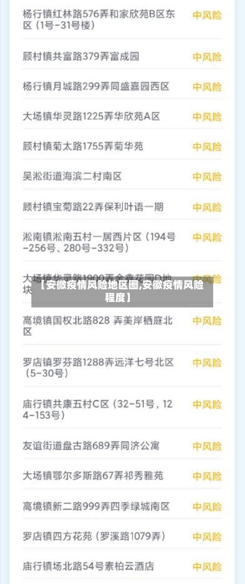 【安微疫情风险地区图,安徽疫情风险程度】-第2张图片