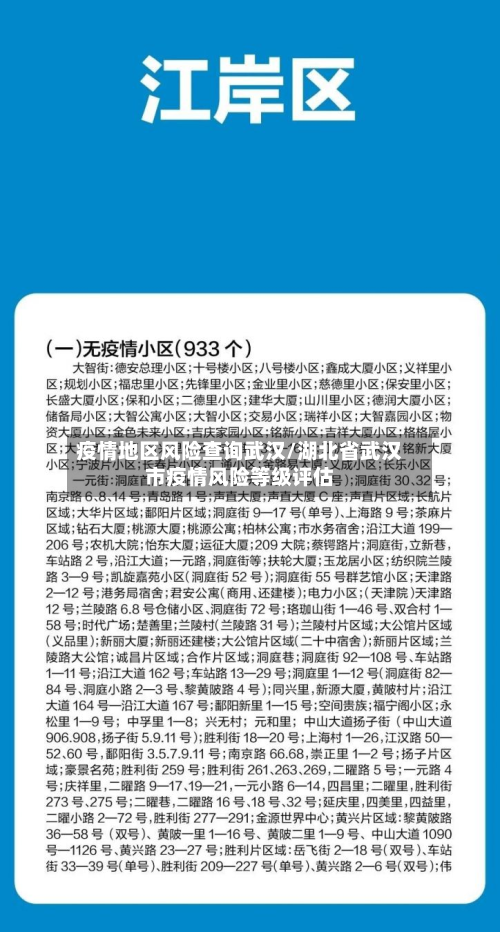 疫情地区风险查询武汉/湖北省武汉市疫情风险等级评估-第2张图片