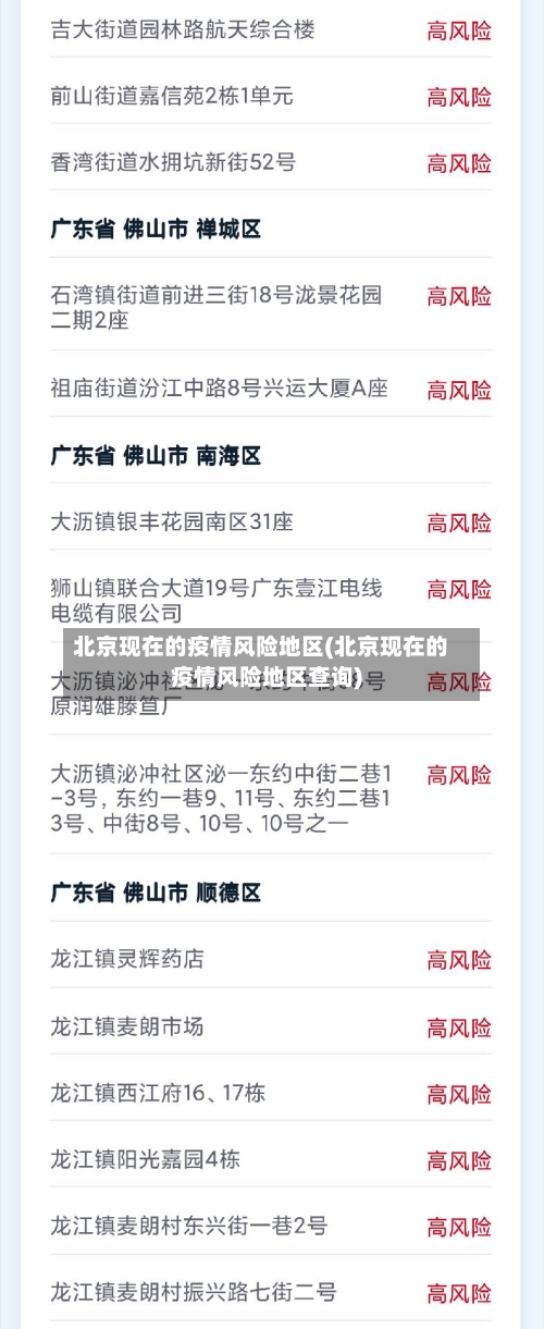 北京现在的疫情风险地区(北京现在的疫情风险地区查询)-第2张图片