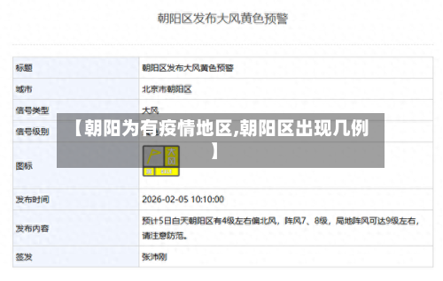 【朝阳为有疫情地区,朝阳区出现几例】-第2张图片