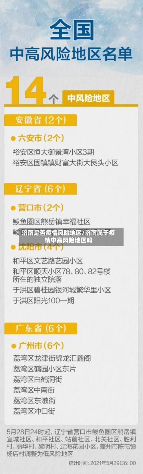 济南是否疫情风险地区/济南属于疫情中高风险地区吗-第3张图片