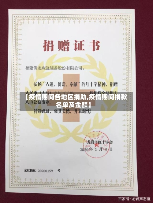 【疫情期间各地区捐助,疫情期间捐款名单及金额】-第1张图片