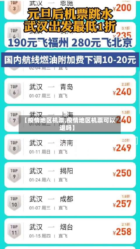 【疫情地区机票,疫情地区机票可以退吗】-第2张图片