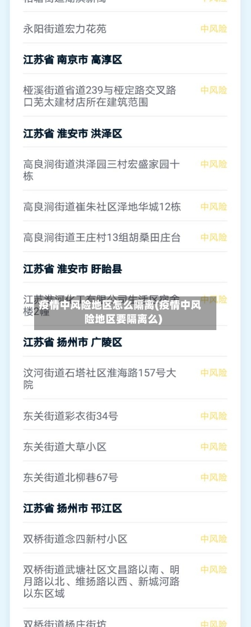 疫情中风险地区怎么隔离(疫情中风险地区要隔离么)-第2张图片