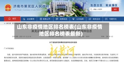 山东非疫情地区排名榜表(山东非疫情地区排名榜表最新)-第1张图片