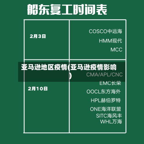 亚马逊地区疫情(亚马逊疫情影响)-第2张图片
