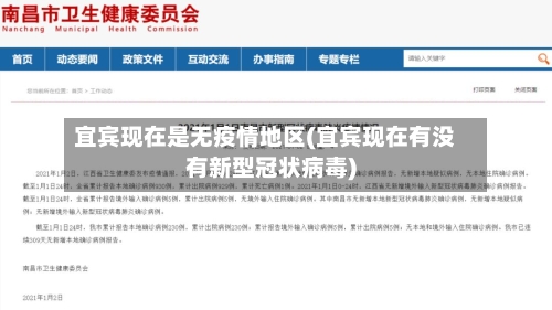 宜宾现在是无疫情地区(宜宾现在有没有新型冠状病毒)-第1张图片