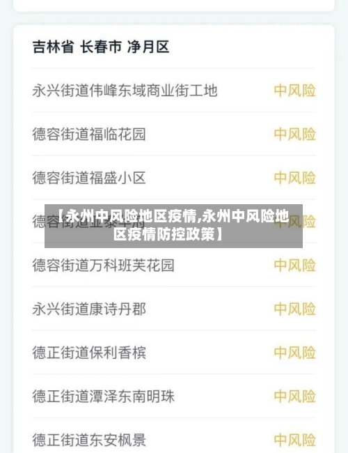 【永州中风险地区疫情,永州中风险地区疫情防控政策】-第2张图片