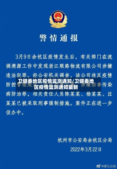 卫健委地区疫情监测通知/卫健委地区疫情监测通知最新-第1张图片