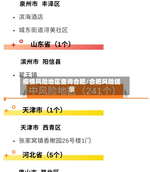 疫情风险地区查询合肥/合肥风险提示-第3张图片