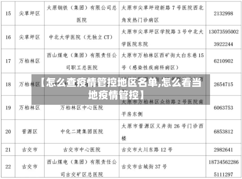 【怎么查疫情管控地区名单,怎么看当地疫情管控】-第3张图片