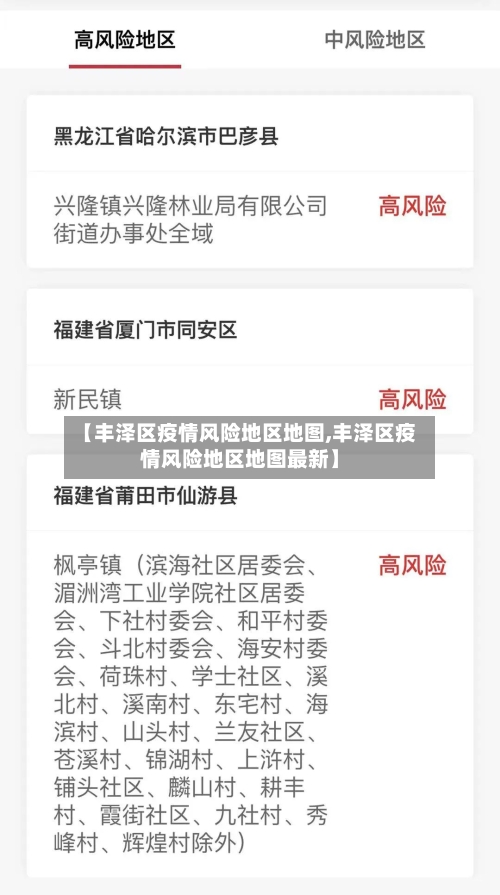 【丰泽区疫情风险地区地图,丰泽区疫情风险地区地图最新】-第1张图片