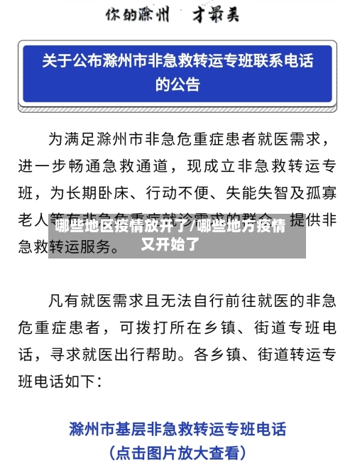哪些地区疫情放开了/哪些地方疫情又开始了-第2张图片